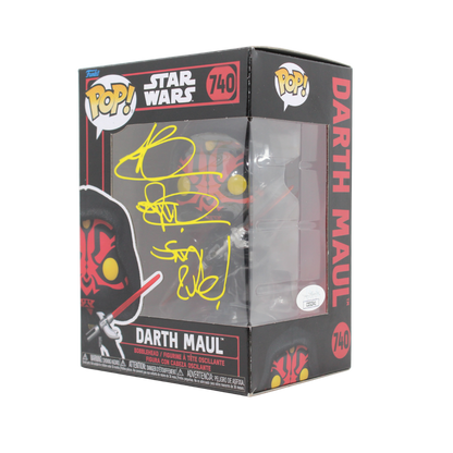 Ray Park Signed Darth Maul Star Wars Funko Pop Figure Corner Angle