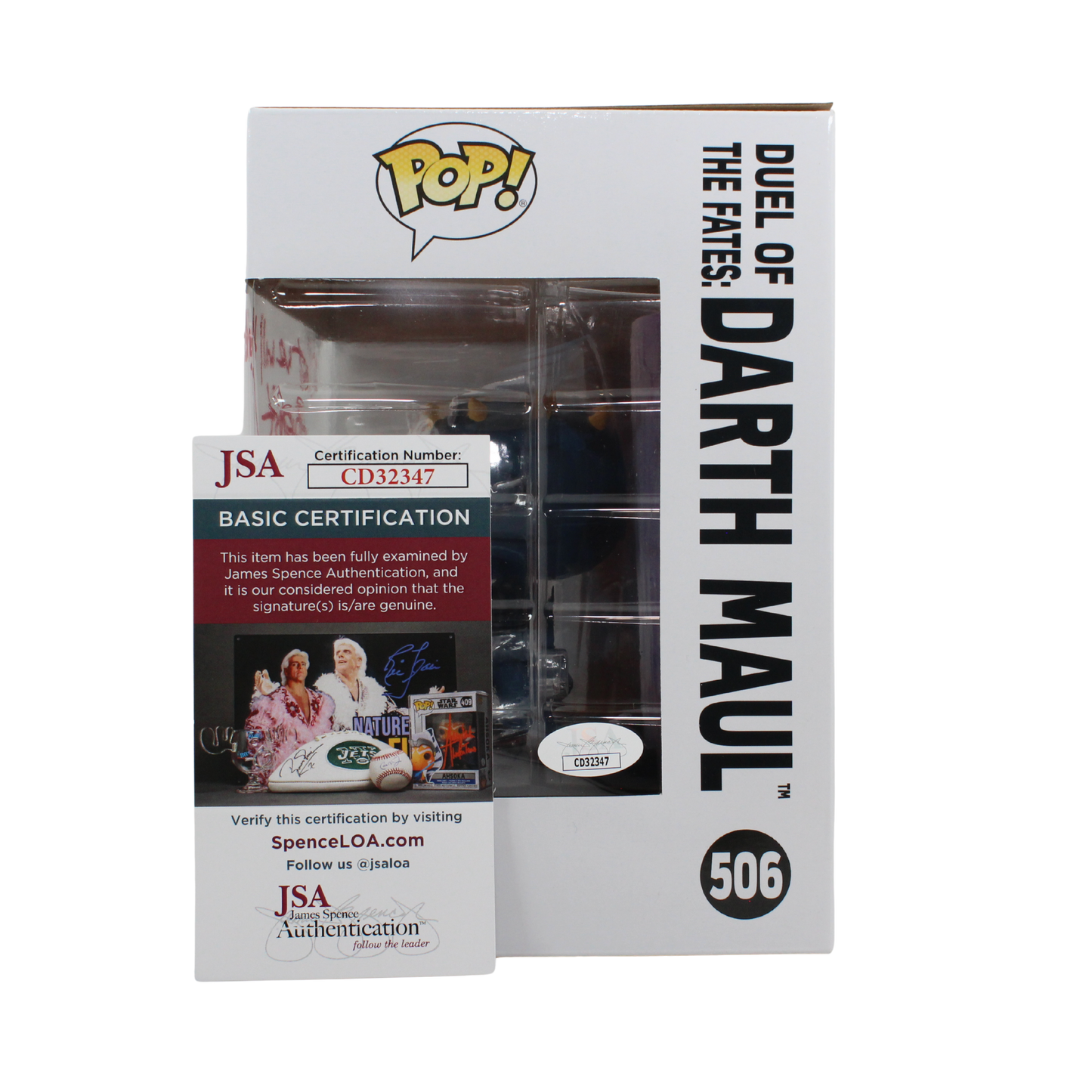 Ray Park Signed Duel Fates Darth Maul Funko Pop Figure Special Edition JSA Authentication