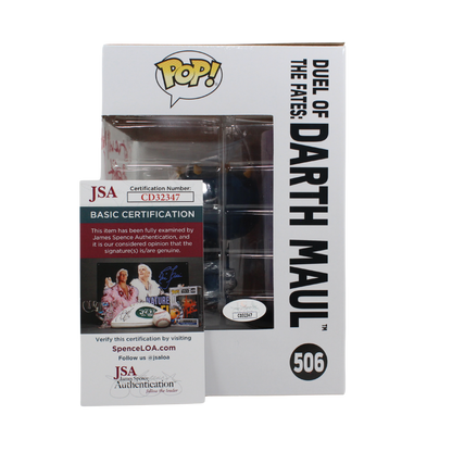 Ray Park Signed Duel Fates Darth Maul Funko Pop Figure Special Edition JSA Authentication