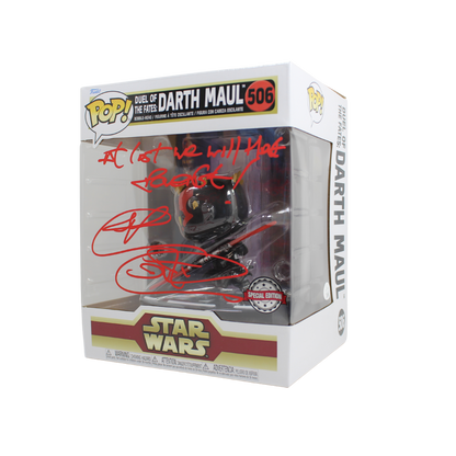 Ray Park Signed Duel Fates Darth Maul Star Wars Funko Pop Figure Special Edition Corner Angle