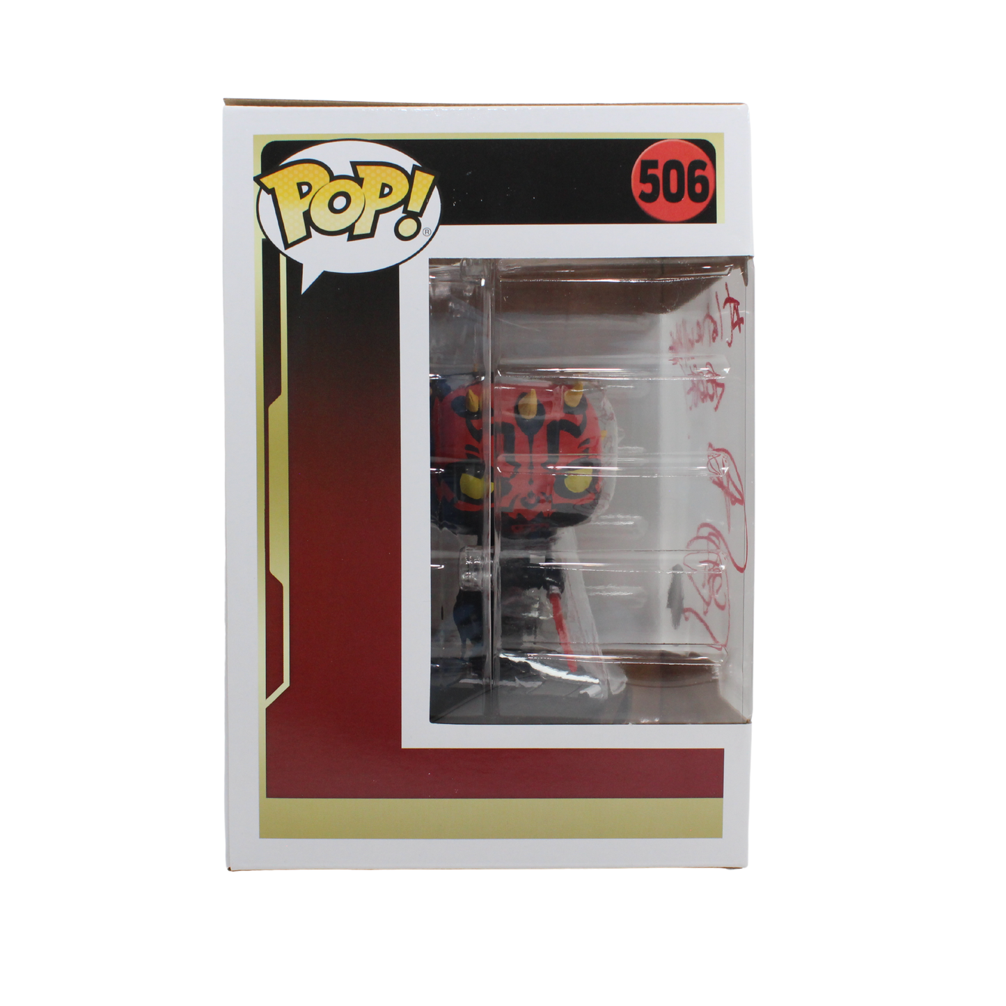 Ray Park Signed Duel Fates Darth Maul Star Wars Funko Pop Figure Special Edition Left Side