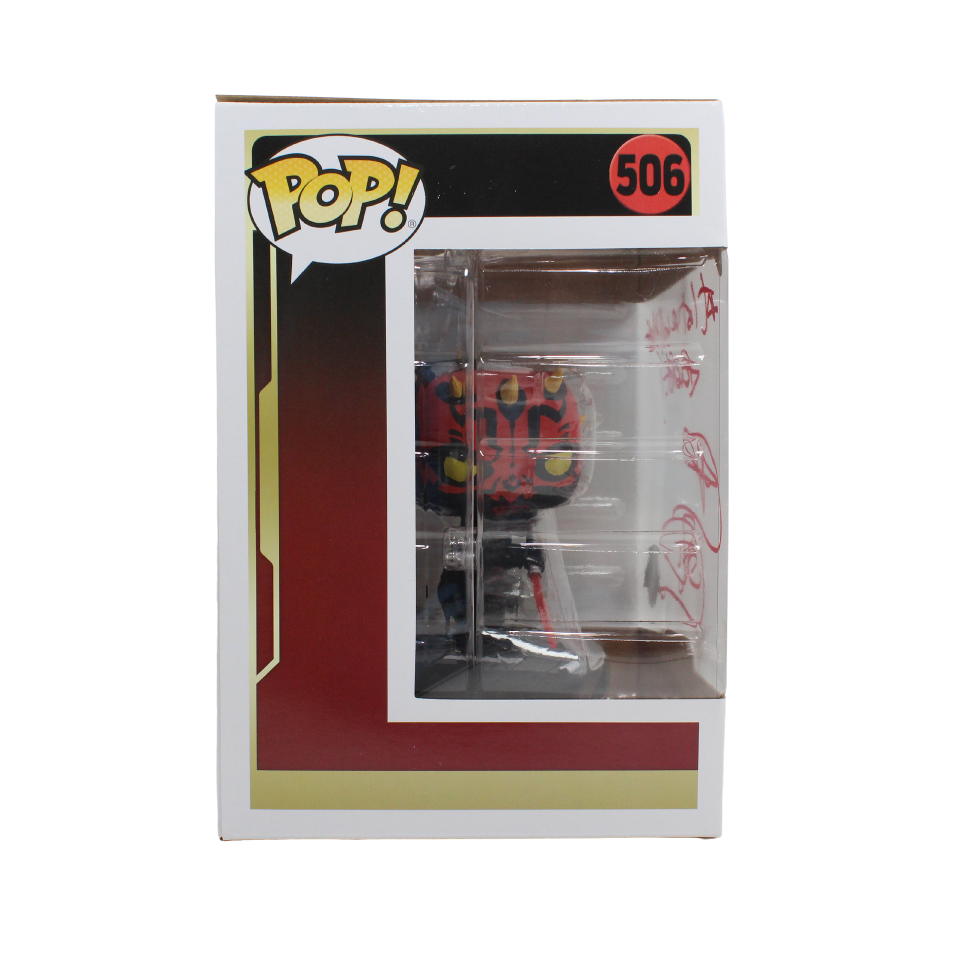 Ray Park Signed Duel Fates Darth Maul Star Wars Funko Pop Figure Special Edition Left Side