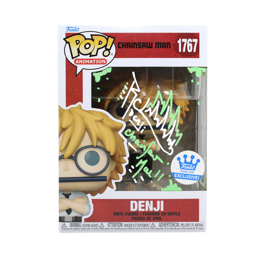 Ryan Colt Levy Signed Chainsaw Man Denji Funko Exclusive Funko Pop Figure