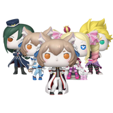 Re:Zero Funko Pop! set stock photo out-of-box featuring Subaru, Emilia, Rem, Ram, Beatrice, Ferris, Garfiel, Crusch, and more