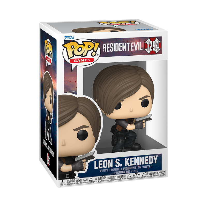 Leon S. Kennedy Funko Pop! #1294 stock photo in-box from Resident Evil