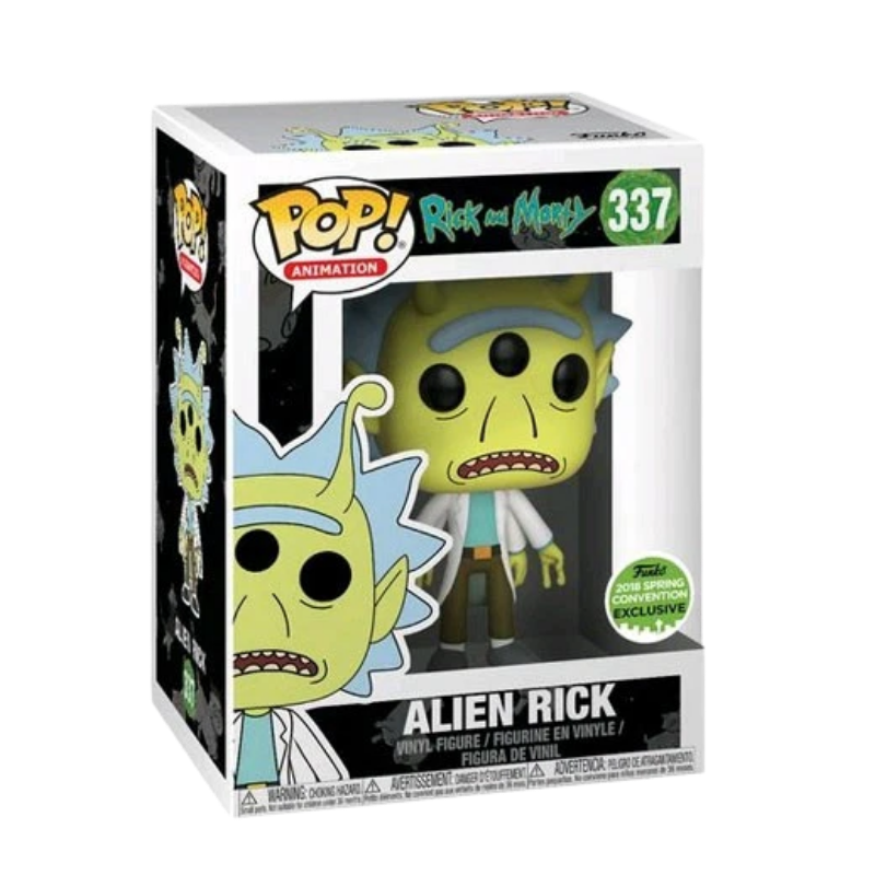 Alien Rick Funko Pop! #337 2018 Spring Convention Exclusive stock photo in-box from Rick and Morty