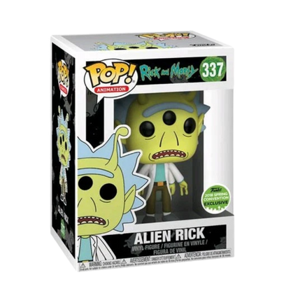 Alien Rick Funko Pop! #337 2018 Spring Convention Exclusive stock photo in-box from Rick and Morty