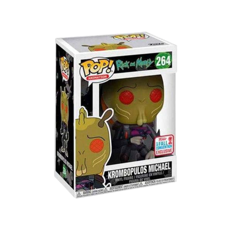 Krombopulos Michael Funko Pop! #264 2017 Fall Convention Exclusive stock photo in-box from Rick and Morty