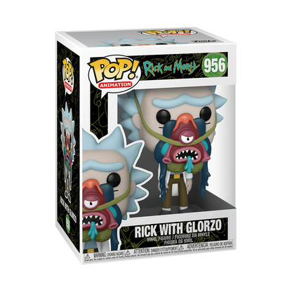 Rick with Glorzo Funko Pop! #956 stock photo in-box from Rick and Morty