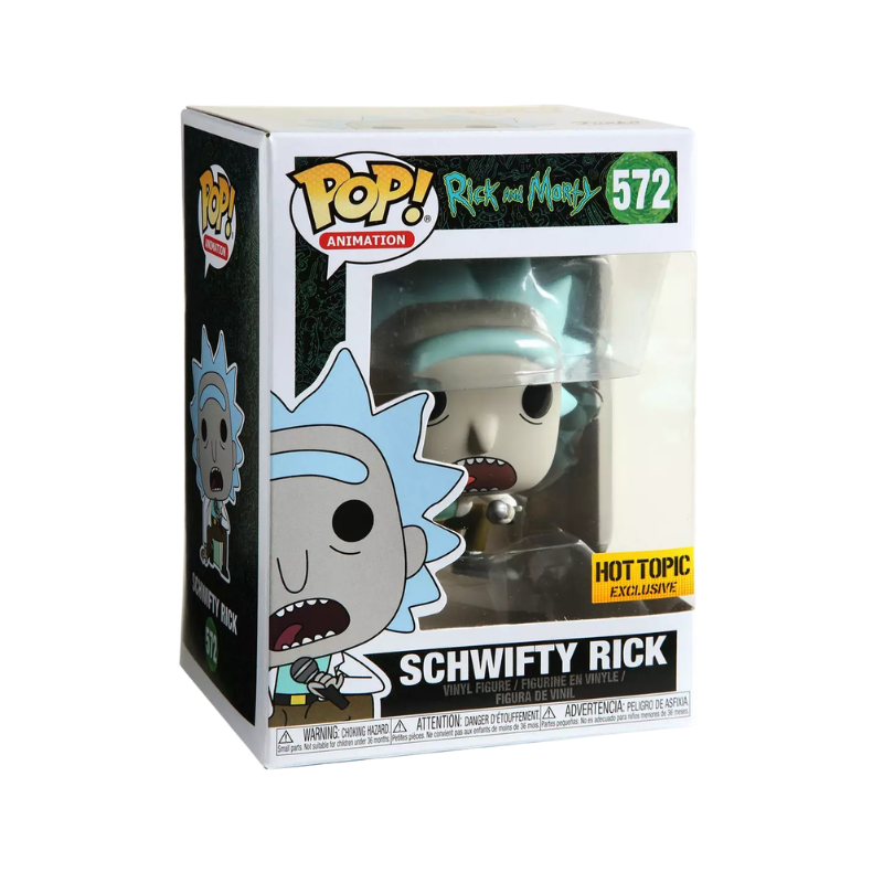 Schwifty Rick Funko Pop! #572 Hot Topic Exclusive stock photo in-box from Rick and Morty