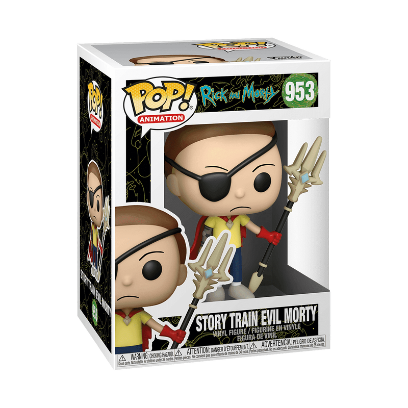 Rick and Morty Story Train Evil Morty Funko Pop Packaging