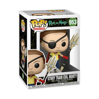 Rick and Morty Story Train Evil Morty Funko Pop Packaging