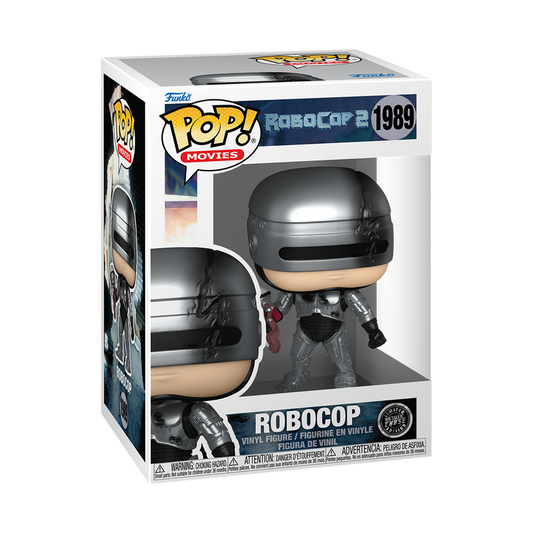 RoboCop Funko Pop! #1989 Metallic Chase stock photo in-box RoboCop 2