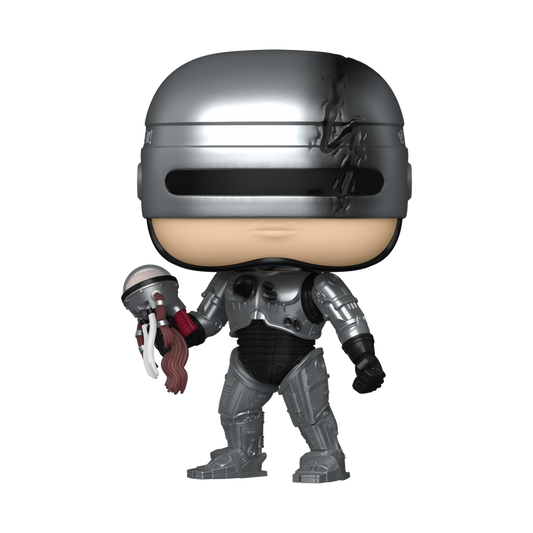 RoboCop Funko Pop! #1989 Metallic Chase stock photo out-of-box RoboCop 2