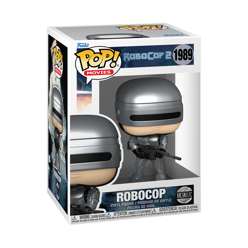 RoboCop Funko Pop! #1989 Metallic stock photo in-box RoboCop 2
