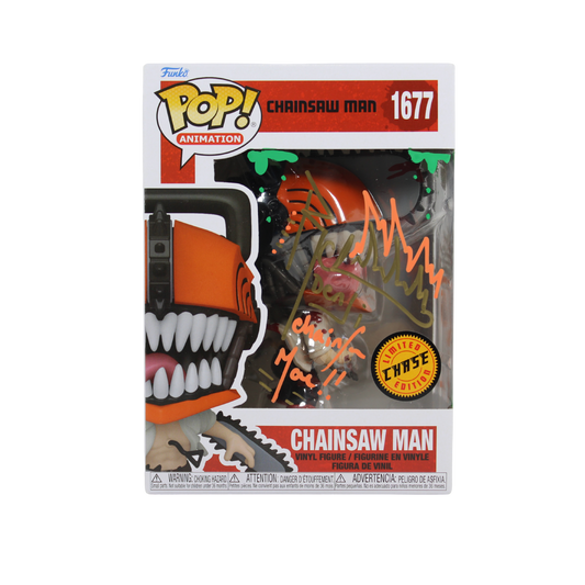 Ryan Colt Levy Signed Chainsaw Man Chase Funko Pop Figure Bloody