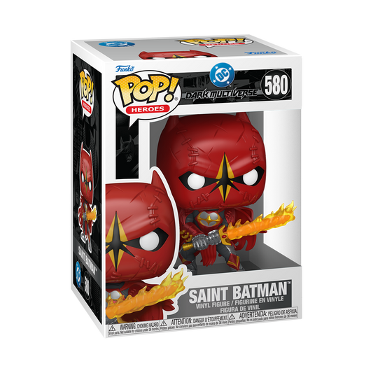 Funko Pop! DC Tales from the Dark Multiverse Saint Batman #580 Funko Pop box packaging front view