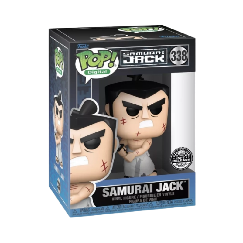 Samurai Jack Funko Pop! #338 NFT Release 5000 Pcs stock photo in-box from Samurai Jack