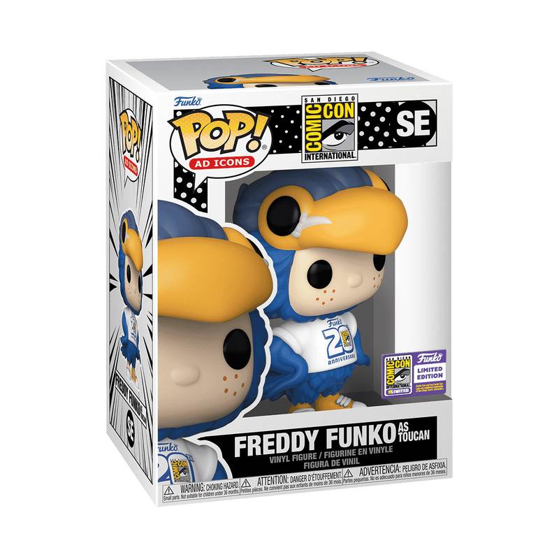 San Diego Comic International Freddy Funko as Toucan Funko Pop Packaging