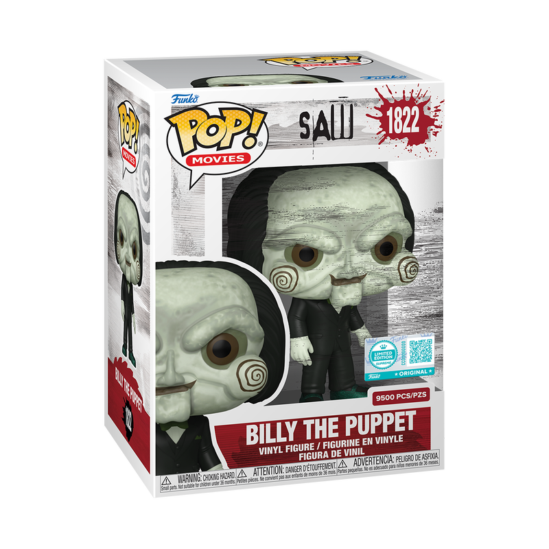 Billy the Puppet Funko Pop! #1822 Limited Edition in box packaging from Saw