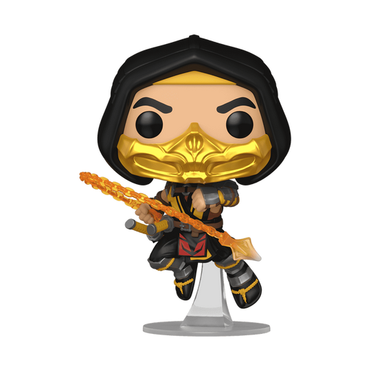 Scorpion Mortal Kombat 11 Funko Pop Figure Holding Kunai