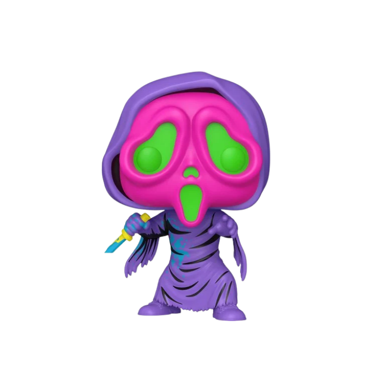 Ghost Face Funko Pop! #1607 Black Light Entertainment Earth Exclusive stock photo out-of-box Scream