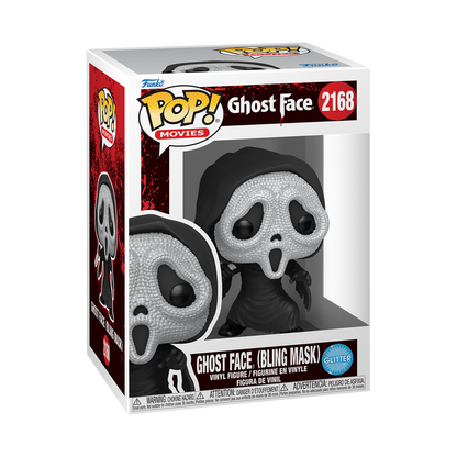 Ghost Face Bling Mask Funko Pop! #2168 Glitter stock photo in-box from Scream