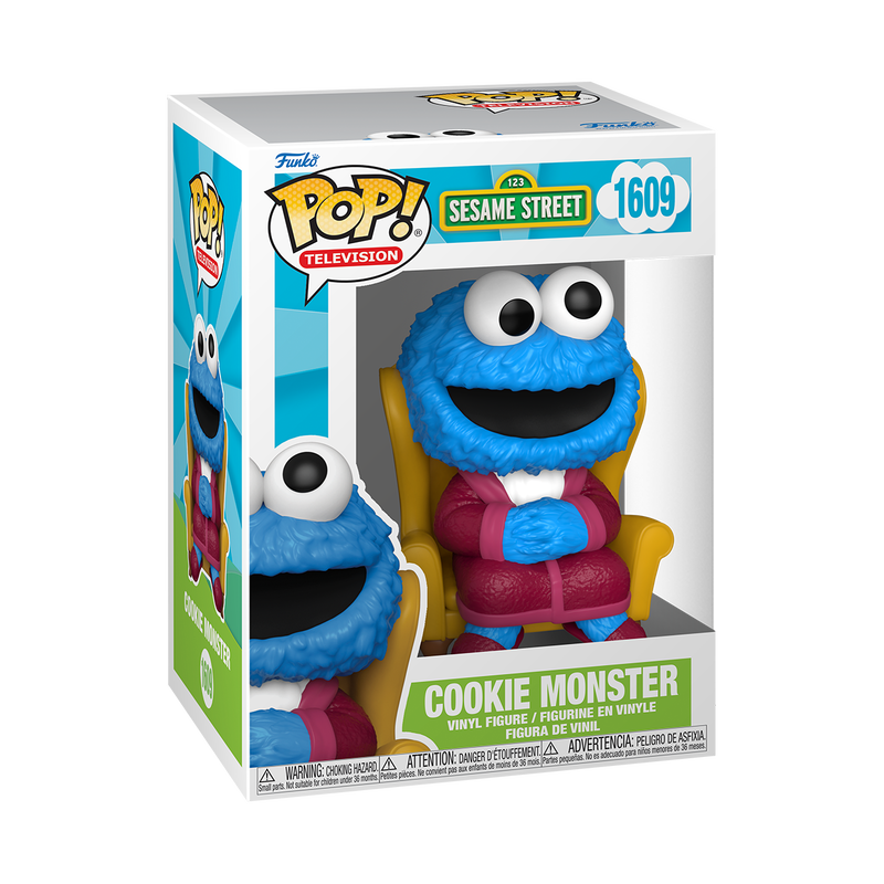 Cookie Monster Funko Pop! #1609 stock photo in-box from Sesame Street
