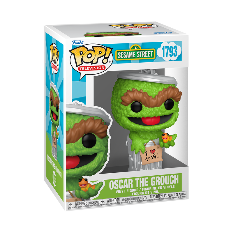 Oscar the Grouch Funko Pop! #1793 in box packaging from Sesame Street