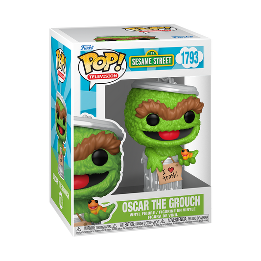 Oscar the Grouch Funko Pop! #1793 in box packaging from Sesame Street