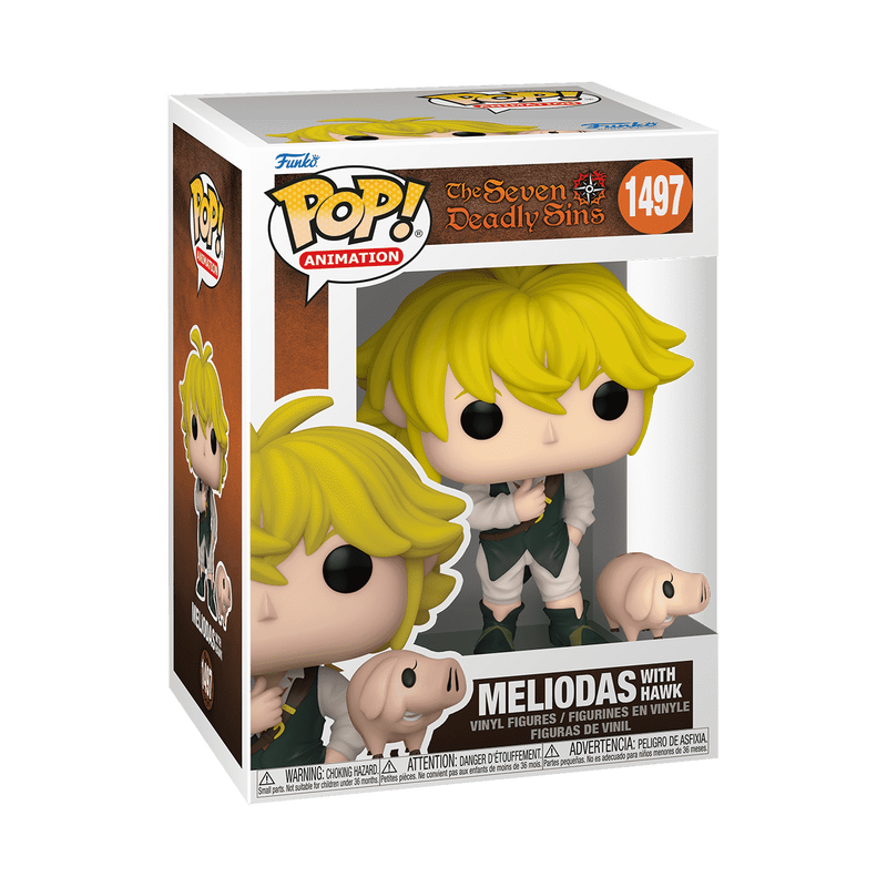 Meliodas with Hawk Funko Pop! #1497 stock photo in-box from Seven Deadly Sins