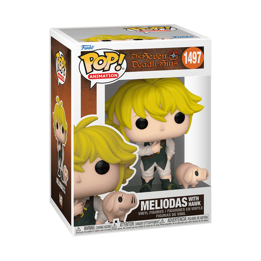 Meliodas with Hawk Funko Pop! #1497 stock photo in-box from Seven Deadly Sins