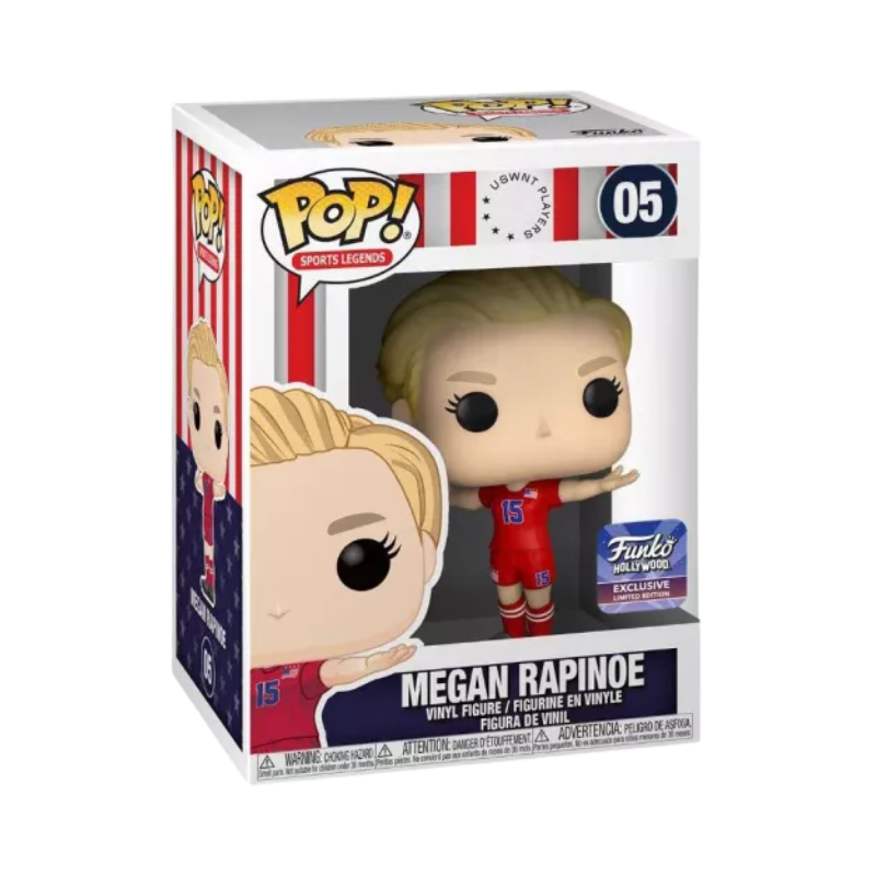 Megan Rapinoe Away Jersey Funko Pop! #05 Funko Hollywood Exclusive stock photo in-box from Soccer USWNT