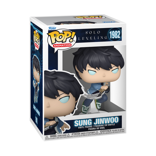 Sung Jinwoo Funko Pop! #1982 Common stock photo in-box from Solo Leveling