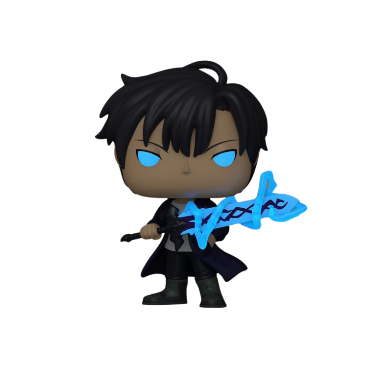 Sung Jinwoo Funko Pop! #2537 Glow GameStop Exclusive glow-in-the-dark stock photo out-of-box from Solo Leveling