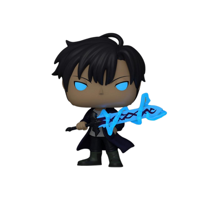 Sung Jinwoo Funko Pop! #2537 Glow GameStop Exclusive glow-in-the-dark stock photo out-of-box from Solo Leveling