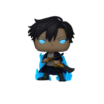 Sung Jinwoo Aura Funko Pop! #2496 Glow Chase Chalice Collectibles Pre-Release Exclusive glow-in-the-dark stock photo out-of-box from Solo Leveling