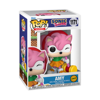 Amy Rose Funko Pop! #1171 Chase stock photo in-box Sonic the Hedgehog