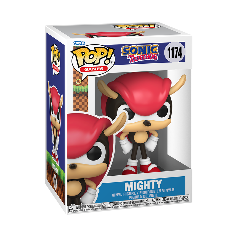 Mighty the Armadillo Funko Pop! #1174 stock photo in-box Sonic the Hedgehog