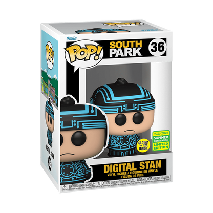 Digital Stan Funko Pop! #36 Glow San Diego Comic Con 2022 Shared Exclusive stock photo in-box from South Park