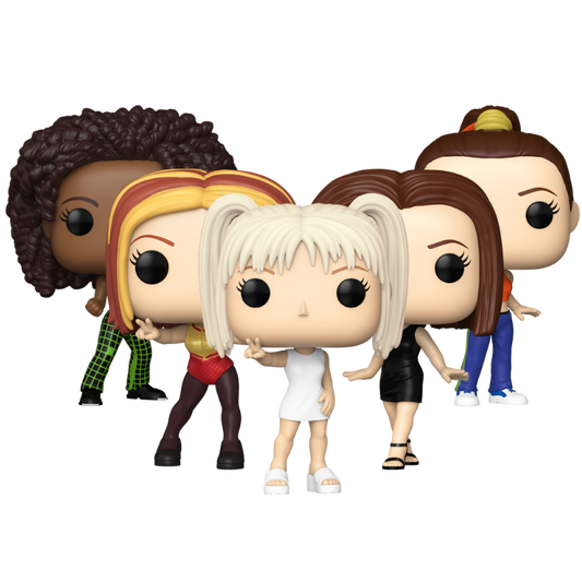 Funko Pop! Spice Girls Set stock photo out-of-box featuring all five Spice Girls