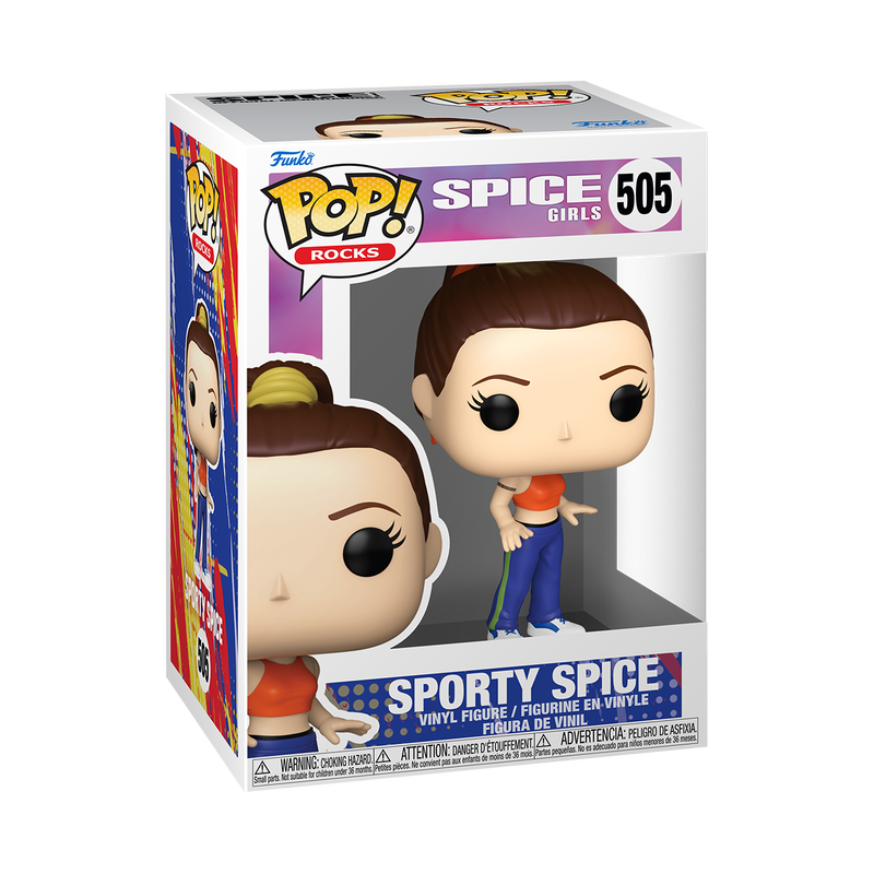 Sporty Spice Funko Pop! #505 stock photo in-box from Spice Girls