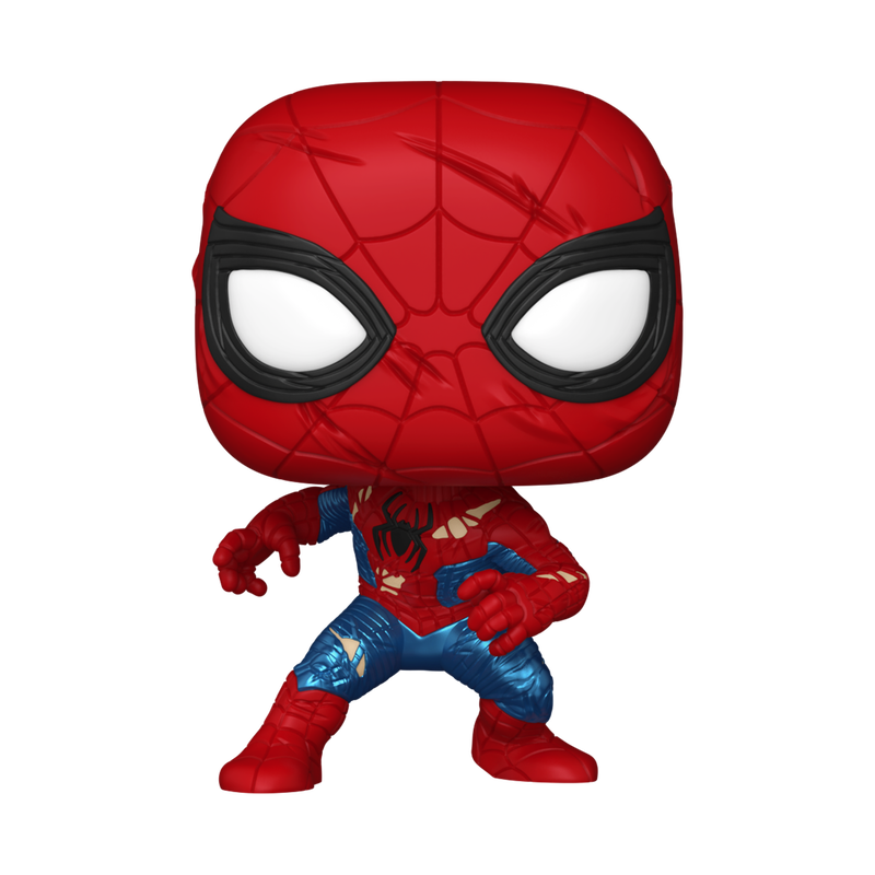 Spider-Man No Way Home Suit Funko Pop! #1587 stock photo out-of-box from Spider-Man Brand New Day
