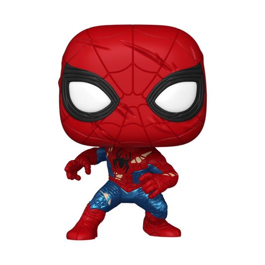 Spider-Man No Way Home Suit Funko Pop! #1587 stock photo out-of-box from Spider-Man Brand New Day