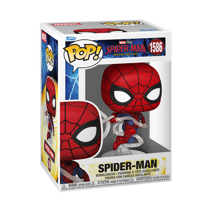Spider-Man Swinging Funko Pop! #1586 stock photo in-box from Spider-Man Brand New Day