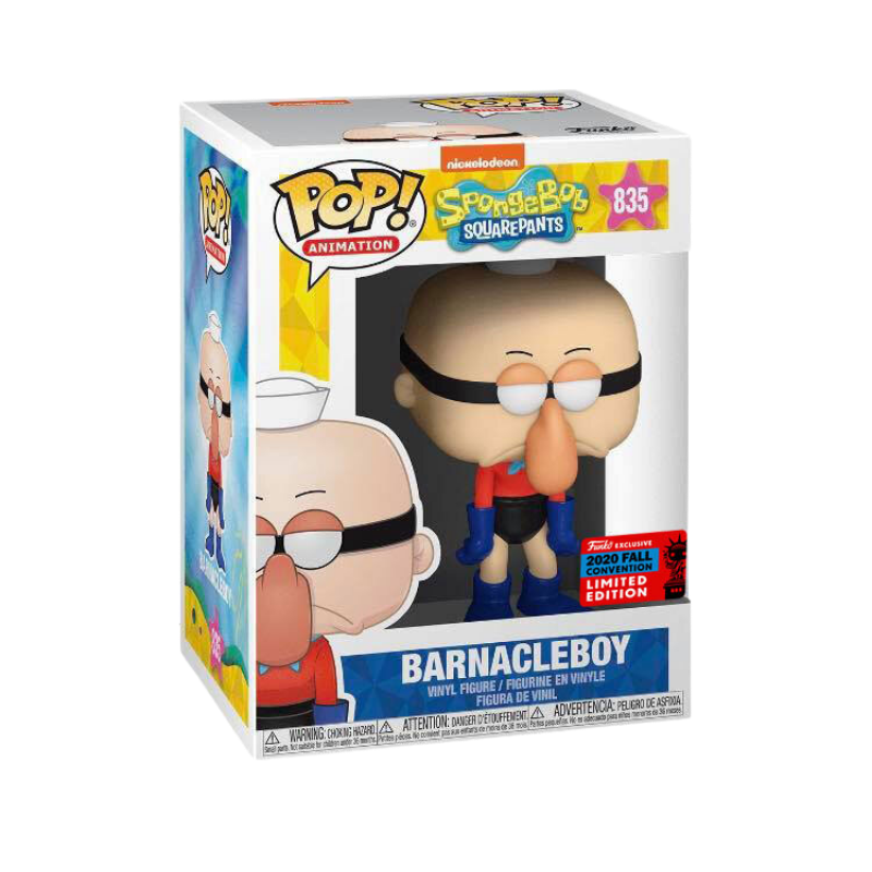 Barnacle Boy Funko Pop! #835 New York Comic Con 2020 Shared Exclusive stock photo in-box from SpongeBob SquarePants