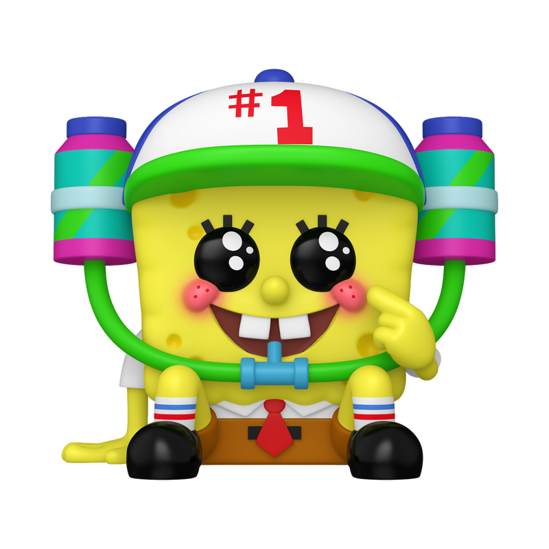 SpongeBob SquarePants with Drink Hat Funko Pop! #2117 Limited Edition 9,500 Pieces Hot Topic Exclusive stock photo out-of-box