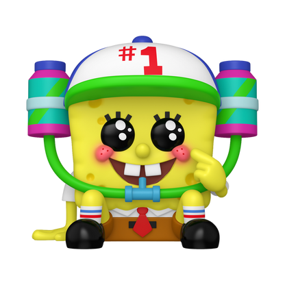 SpongeBob SquarePants with Drink Hat Funko Pop! #2117 Limited Edition 9,500 Pieces Hot Topic Exclusive stock photo out-of-box