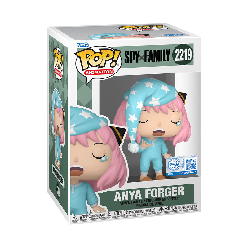 Anya Forger Funko Pop! #2219 Pajamas Entertainment Earth Exclusive stock photo in-box Spy x Family