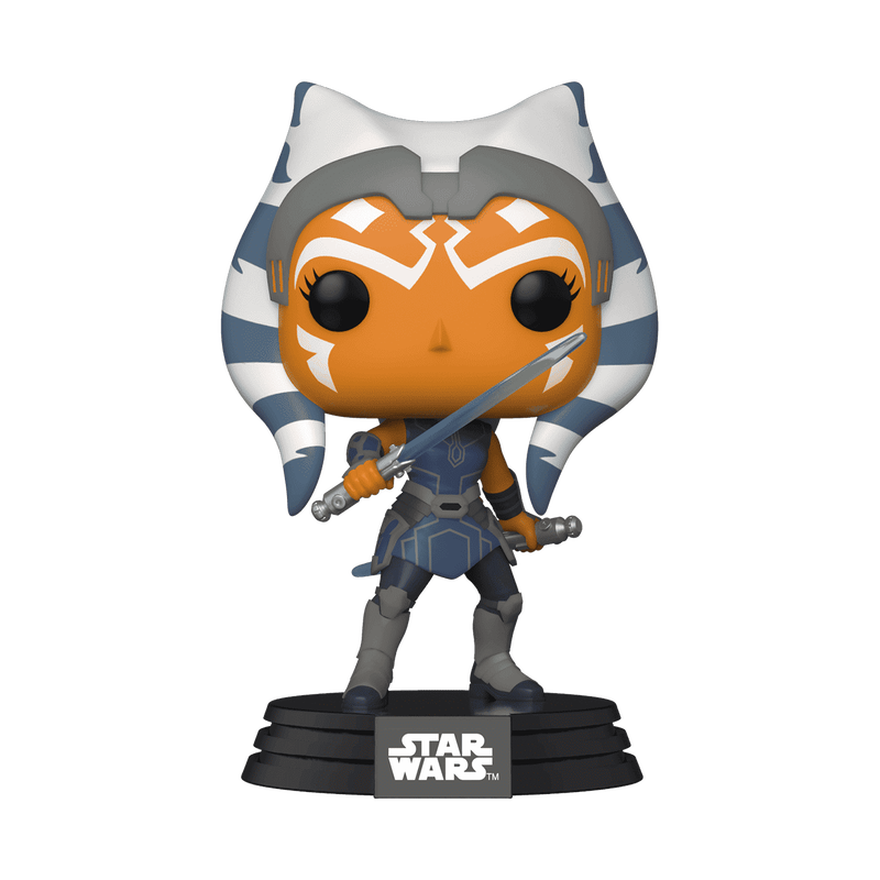 Ahsoka with Two Lightsabers Funko Pop! #409 stock photo out-of-box from Star Wars